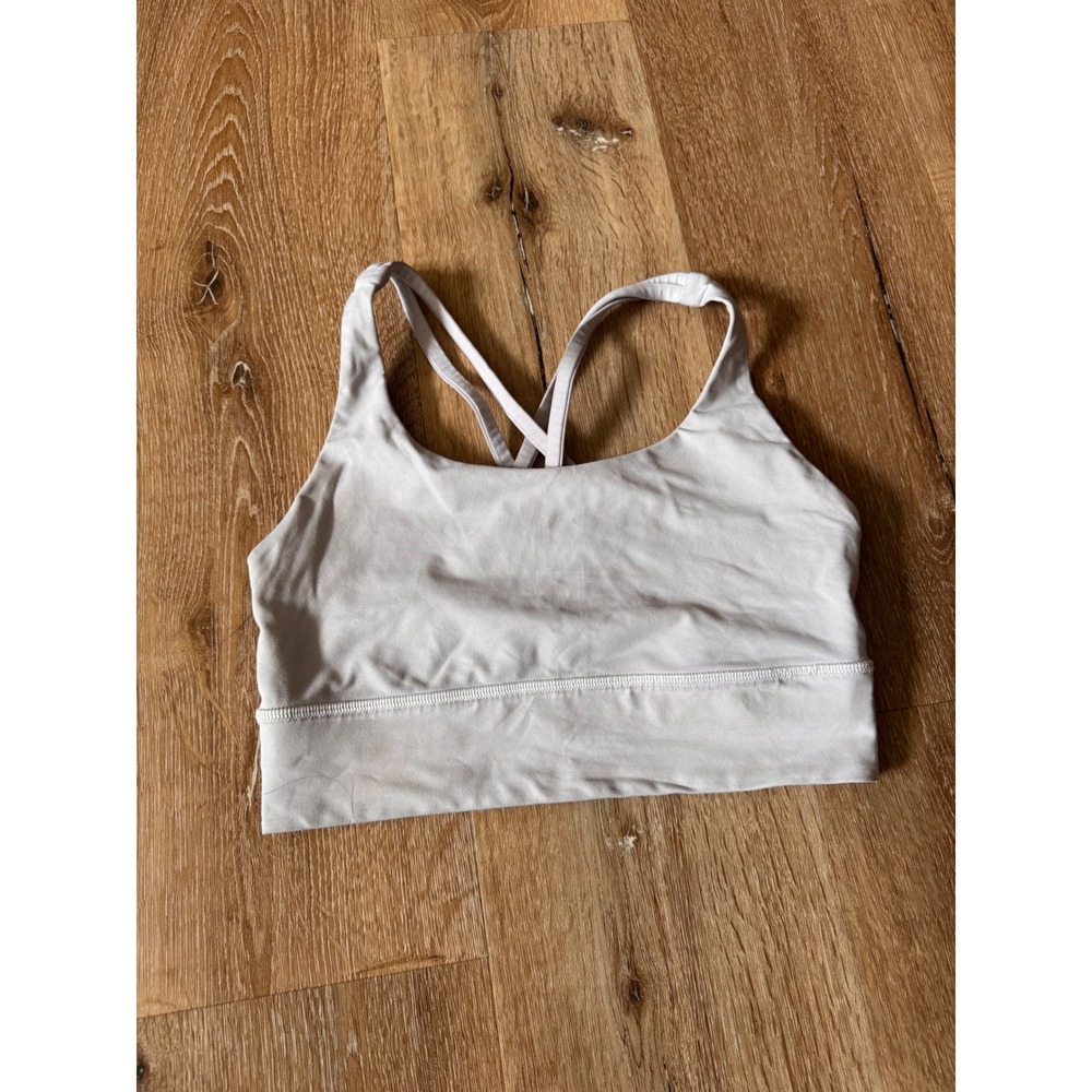 Lululemon Energy Bra Longline Strappy Back Lilac Purple Size 6